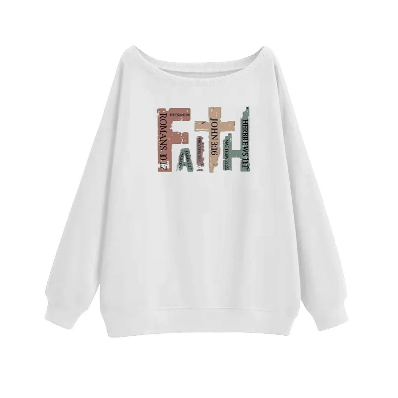 Women's crew - neck sweatshirt in a heather gray shade for a classic and versatile optionAG Women's American Retro Print Off The Shoulder Women's crew - neck sweatshirt in a heather gray shade for a classic and versatile optionAG Women's American Retro Print Off The Shoulder