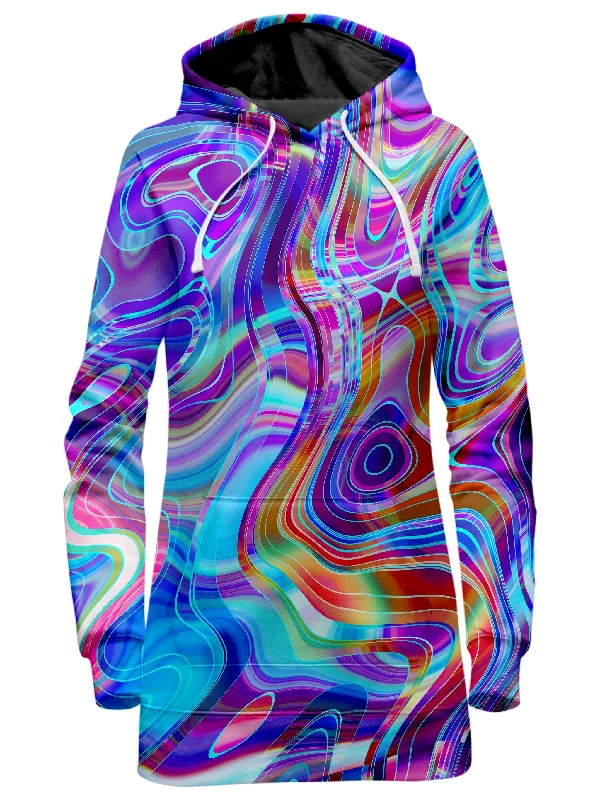 Women's fleece - lined hoodie with thumbholes for warmth in winterAqua Realm Hoodie Dress Women's fleece - lined hoodie with thumbholes for warmth in winterAqua Realm Hoodie Dress
