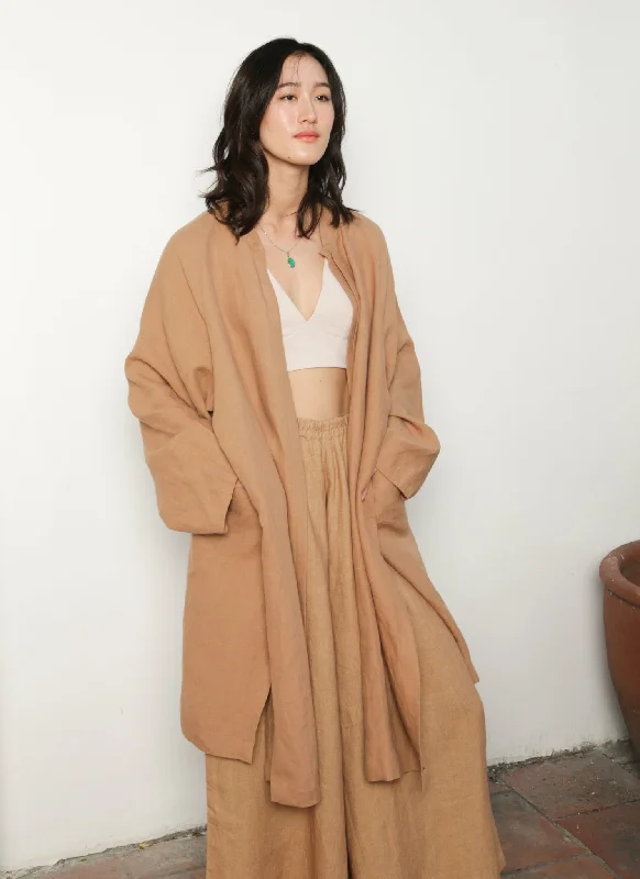 Women's cropped leather jackets with a fringe detail for a western - inspired outfitBamboo Long Sleeve Pocket Jacket - Brown Sand Women's cropped leather jackets with a fringe detail for a western - inspired outfitBamboo Long Sleeve Pocket Jacket - Brown Sand