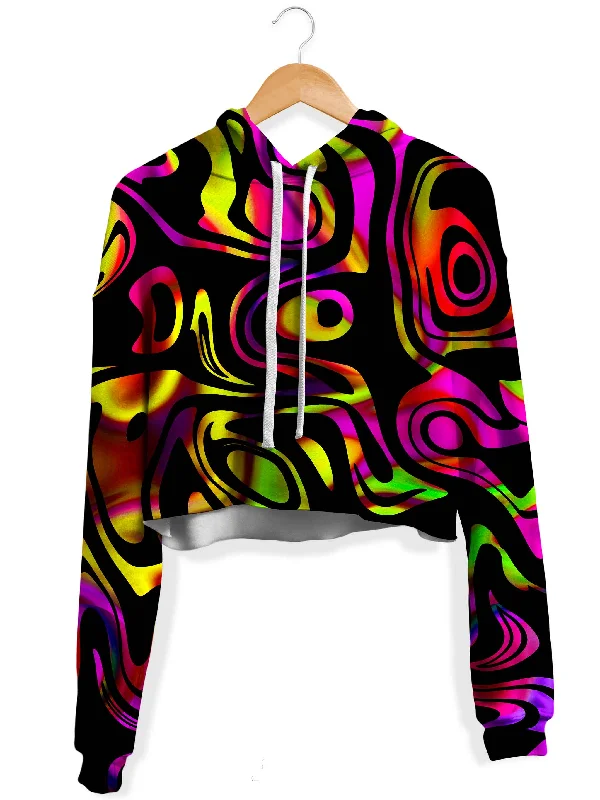 Women's cropped sweatshirt with a slogan graphic for a fun and expressive lookColor Evolution Fleece Crop Hoodie Women's cropped sweatshirt with a slogan graphic for a fun and expressive lookColor Evolution Fleece Crop Hoodie