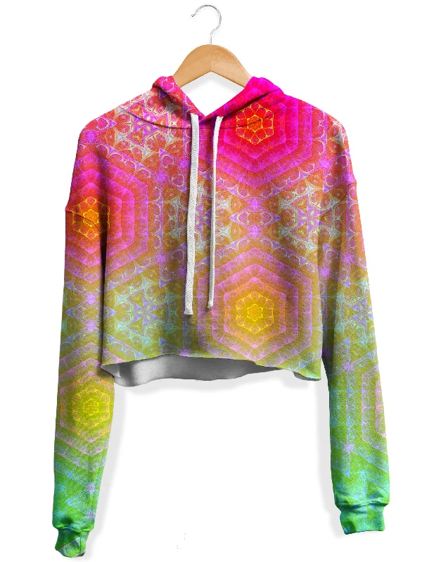 Women's cropped sweatshirt with a lace - trimmed hem for a romantic lookCracked Mind Faded Fleece Crop Hoodie Women's cropped sweatshirt with a lace - trimmed hem for a romantic lookCracked Mind Faded Fleece Crop Hoodie