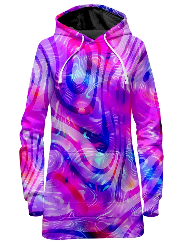 Women's zip - front sweatshirt with contrast stitching for a sporty aestheticDilated Hoodie Dress Women's zip - front sweatshirt with contrast stitching for a sporty aestheticDilated Hoodie Dress