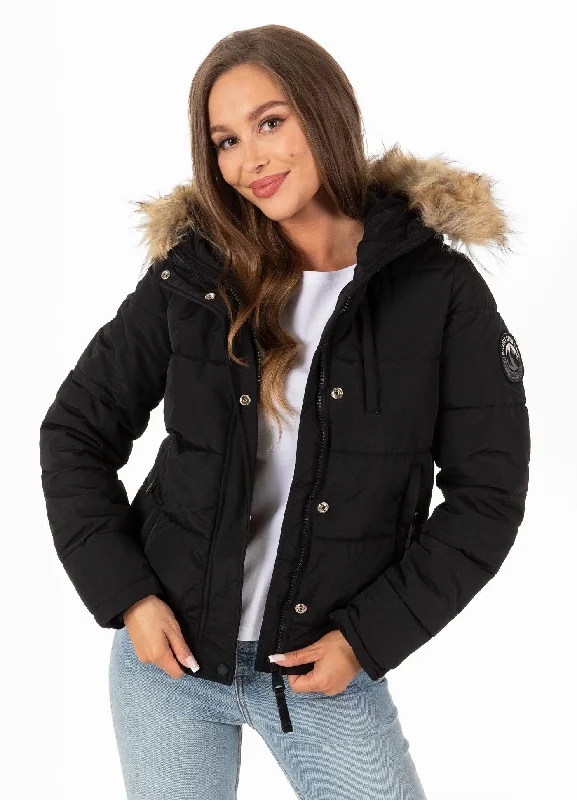 Women's cropped down jackets in bold colors for a sporty and fashionable winter outfitWomen's winter jacket Firethorn