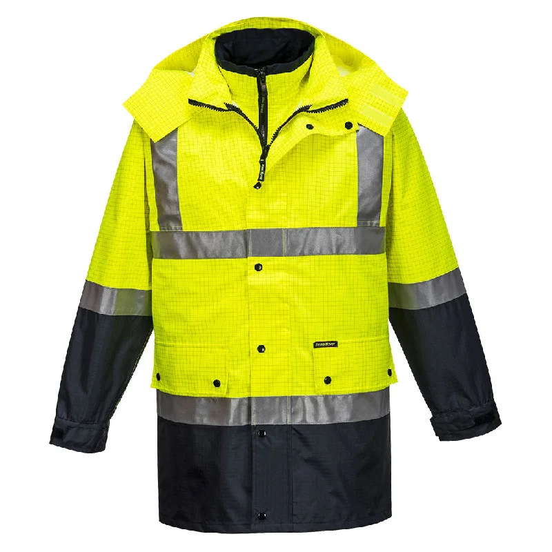 Women's shearling - lined suede jackets for ultimate warmth and luxuryPortwest MacKay Anti-Static 4-1 Jacket (Yellow/Navy) MJ887 Women's shearling - lined suede jackets for ultimate warmth and luxuryPortwest MacKay Anti-Static 4-1 Jacket (Yellow/Navy) MJ887