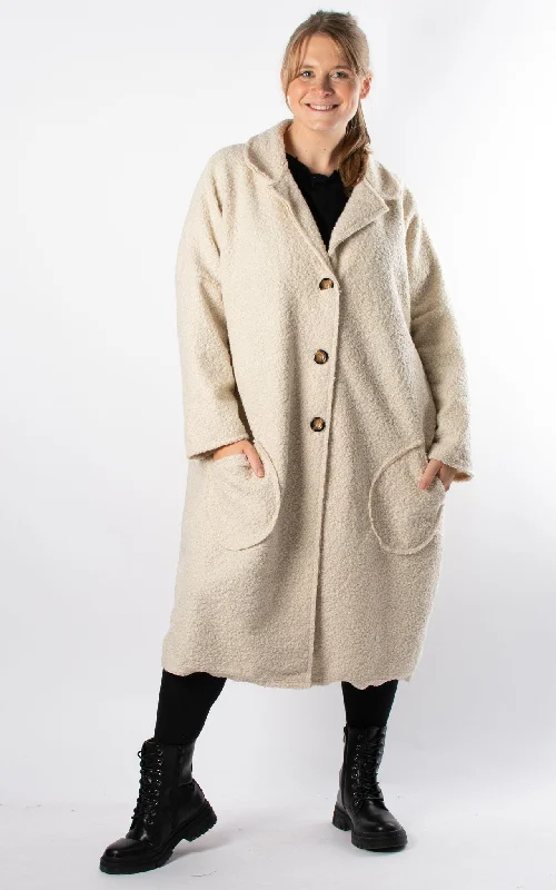 Kerry Boucle Coat | Oat