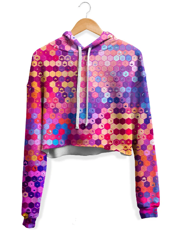Women's sherpa - lined hoodie for extreme cold weather outdoor activitiesMDNA Fleece Crop Hoodie Women's sherpa - lined hoodie for extreme cold weather outdoor activitiesMDNA Fleece Crop Hoodie