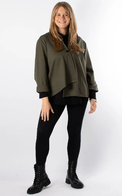 Women's faux fur - trimmed denim jackets for a trendy and cozy styleMelanie Jacket | Khaki Women's faux fur - trimmed denim jackets for a trendy and cozy styleMelanie Jacket | Khaki