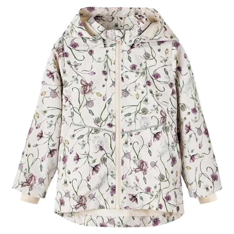 Women's windbreaker jackets with adjustable hoods for windy daysName it Crystal Gray Maxi Jacket Flower Unicorn Women's windbreaker jackets with adjustable hoods for windy daysName it Crystal Gray Maxi Jacket Flower Unicorn