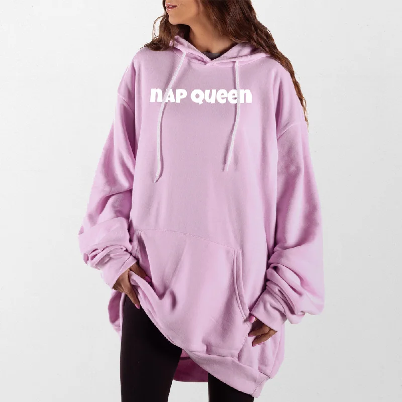 Women's mock - neck sweatshirt made of moisture - wicking material for fitness useNap Queen Giant Hoodie Women's mock - neck sweatshirt made of moisture - wicking material for fitness useNap Queen Giant Hoodie