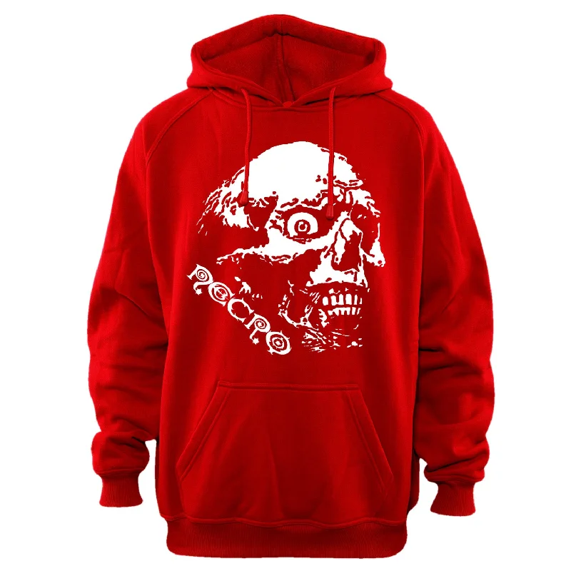 Women's long - sleeve cropped sweatshirt with ribbed cuffs for a snug fitNecro "Pre-Fix Skull" Pullover Hoodie Women's long - sleeve cropped sweatshirt with ribbed cuffs for a snug fitNecro "Pre-Fix Skull" Pullover Hoodie