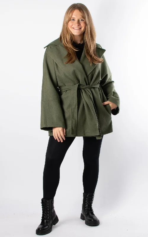 Women's long - line cardigan jackets in a soft knit for a cozy and elegant lookPatricia Jacket | Khaki Women's long - line cardigan jackets in a soft knit for a cozy and elegant lookPatricia Jacket | Khaki