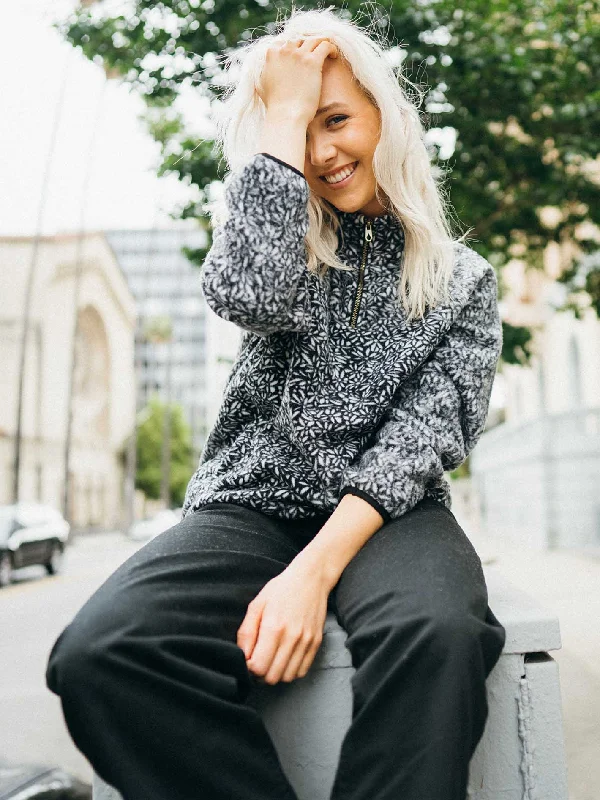 Women's moto jackets with a lace - up front for a unique and stylish touchPheelin It Mock Neck Pullover Sweatshirt - Cloud