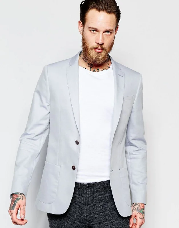 Women's double - breasted tweed jackets in classic colors for a sophisticated office lookRiver Island Skinny Fit Blazer In Light Blue Women's double - breasted tweed jackets in classic colors for a sophisticated office lookRiver Island Skinny Fit Blazer In Light Blue