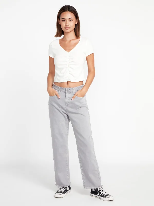 Women's cropped satin jackets in pastel shades for a glamorous evening outStone Step High Rise Pants - Moonbeam Women's cropped satin jackets in pastel shades for a glamorous evening outStone Step High Rise Pants - Moonbeam