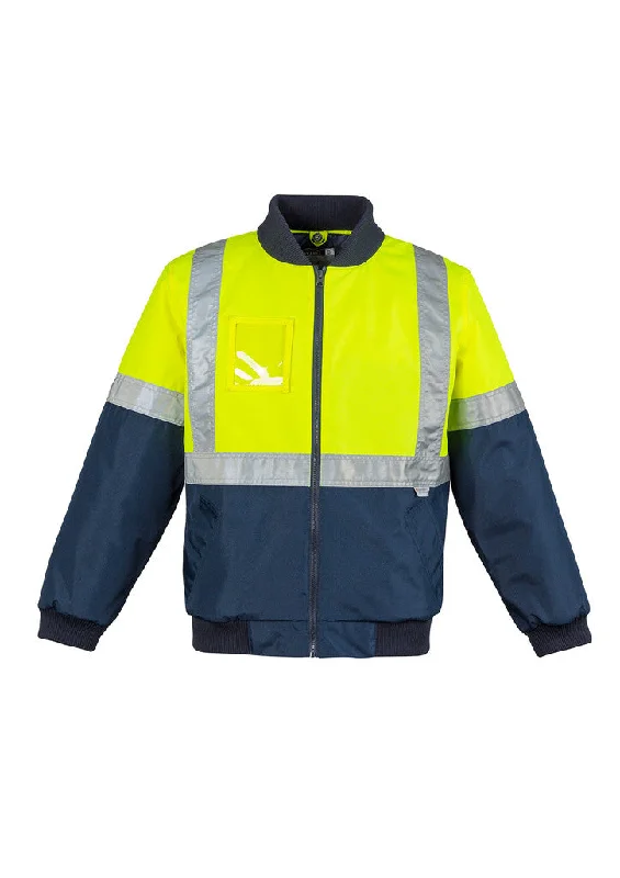 Women's bomber jackets with a holographic finish for a futuristic and eye - catching lookSyzmik Hi Vis Quilted Flying Jacket ZJ351