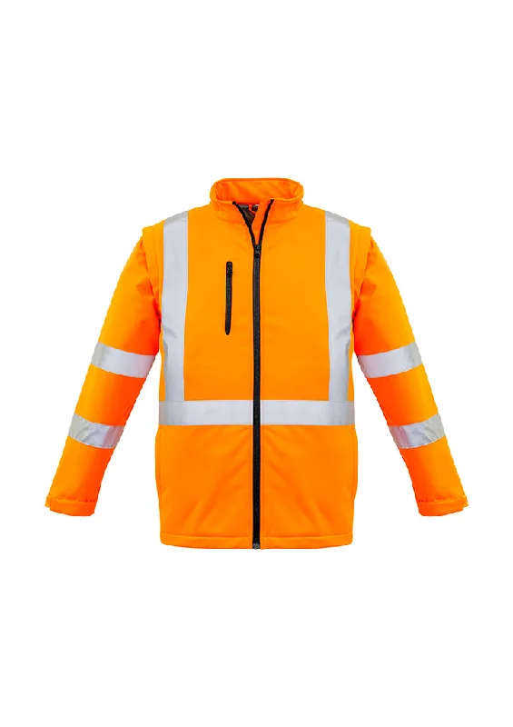 Syzmik Unisex Hi Vis 2 in 1 X Back Soft Shell Jacket Orange ZJ680