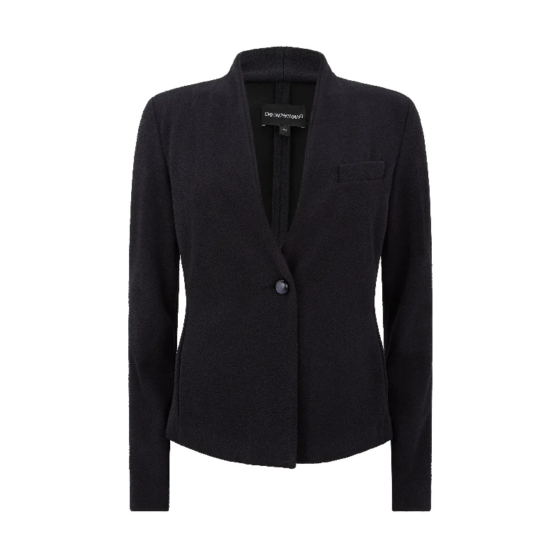 Women's double - breasted tweed jackets in classic colors for a sophisticated office lookTailored Jacquard Jersey Jacket Women's double - breasted tweed jackets in classic colors for a sophisticated office lookTailored Jacquard Jersey Jacket