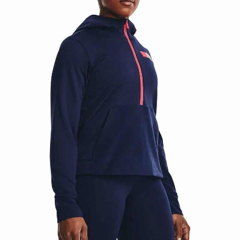 Under Armour Plus Half Zip Womens Training Hoody - Navy