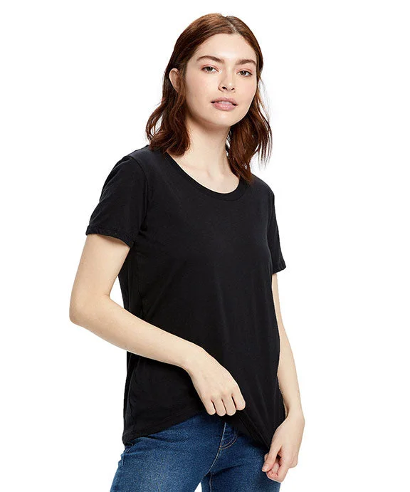 Women's graphic - printed sweatshirt featuring floral patterns for a feminine touchUS115 - US Blanks Ladies Short-Sleeve Loose Fit Boyfriend Tee | Black Women's graphic - printed sweatshirt featuring floral patterns for a feminine touchUS115 - US Blanks Ladies Short-Sleeve Loose Fit Boyfriend Tee | Black