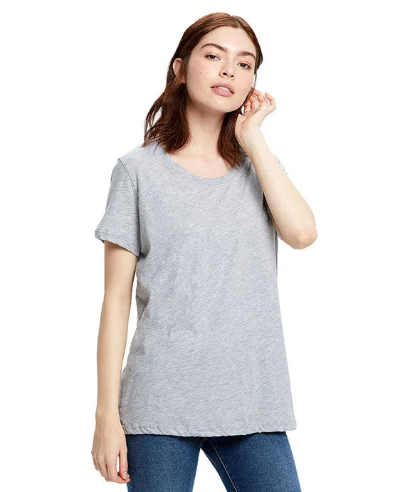 Women's oversized cropped hoodie with drawstrings for a trendy lookUS115 - US Blanks Ladies Short-Sleeve Loose Fit Boyfriend Tee | Heather Grey Women's oversized cropped hoodie with drawstrings for a trendy lookUS115 - US Blanks Ladies Short-Sleeve Loose Fit Boyfriend Tee | Heather Grey