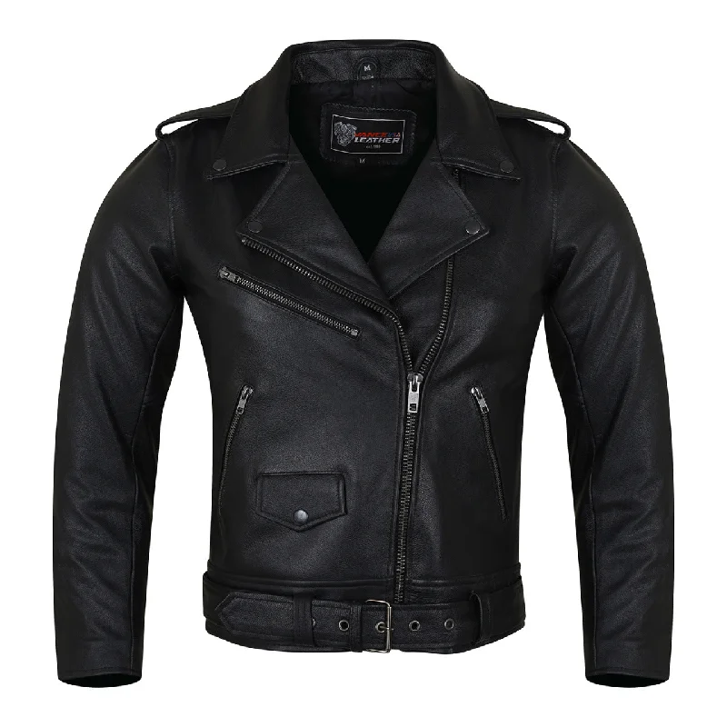 Women's cropped satin jackets in pastel shades for a glamorous evening outVL616 Vance Leather Ladies Premium Lightweight Goatskin Classic Motorcycle Leather Jacket MCJ