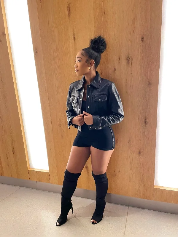 Women's denim jackets with distressed details for a casual and edgy lookWomen's Jean Jacket Black