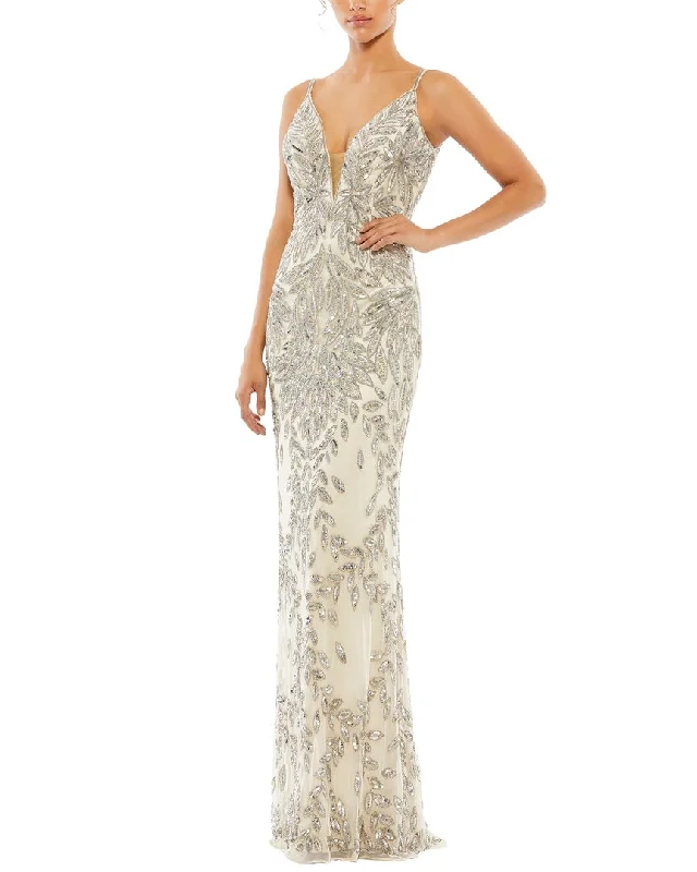 Lace - Embellished Women Dress for an Elegant and Sophisticated Appearance Lace - Embellished Women Dress for an Elegant and Sophisticated Appearance Mac Duggal Sequined Sleeveless Plunge Neck Trumpet Gown Lace - Embellished Women Dress for an Elegant and Sophisticated Appearance Lace - Embellished Women Dress for an Elegant and Sophisticated Appearance Mac Duggal Sequined Sleeveless Plunge Neck Trumpet Gown