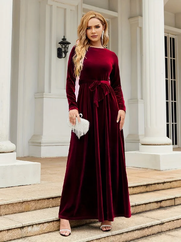 Pleated Women Dress with a Timeless and Elegant Texture Pleated Women Dress with a Timeless and Elegant Texture Sixsr Solid Belted Ankle Dress, Elegant Boat Neck Long Sleeve Dress, Women's Clothing Pleated Women Dress with a Timeless and Elegant Texture Pleated Women Dress with a Timeless and Elegant Texture Sixsr Solid Belted Ankle Dress, Elegant Boat Neck Long Sleeve Dress, Women's Clothing