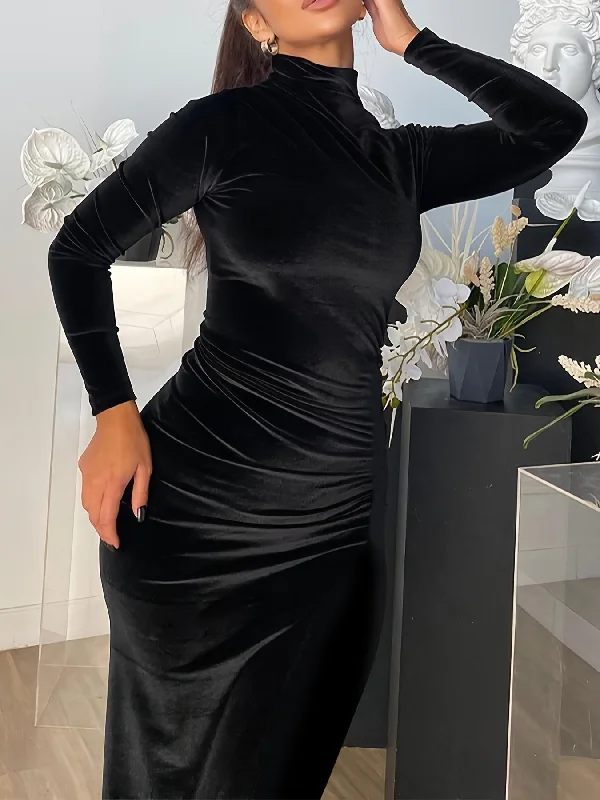 Plus Size Women Dress with a Flattering A - Line Cut for Comfort and Style Plus Size Women Dress with a Flattering A - Line Cut for Comfort and Style Sixsr Velvet Mock Neck Dress, Elegant Long Sleeve Ruched Bodycon Dress, Women's Clothing Plus Size Women Dress with a Flattering A - Line Cut for Comfort and Style Plus Size Women Dress with a Flattering A - Line Cut for Comfort and Style Sixsr Velvet Mock Neck Dress, Elegant Long Sleeve Ruched Bodycon Dress, Women's Clothing