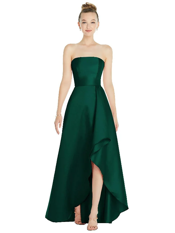 Mini Women Dress with a Short Hem for a Young and Trendy Style Mini Women Dress with a Short Hem for a Young and Trendy Style Strapless Satin Gown with Draped Front Slit and Pockets Mini Women Dress with a Short Hem for a Young and Trendy Style Mini Women Dress with a Short Hem for a Young and Trendy Style Strapless Satin Gown with Draped Front Slit and Pockets