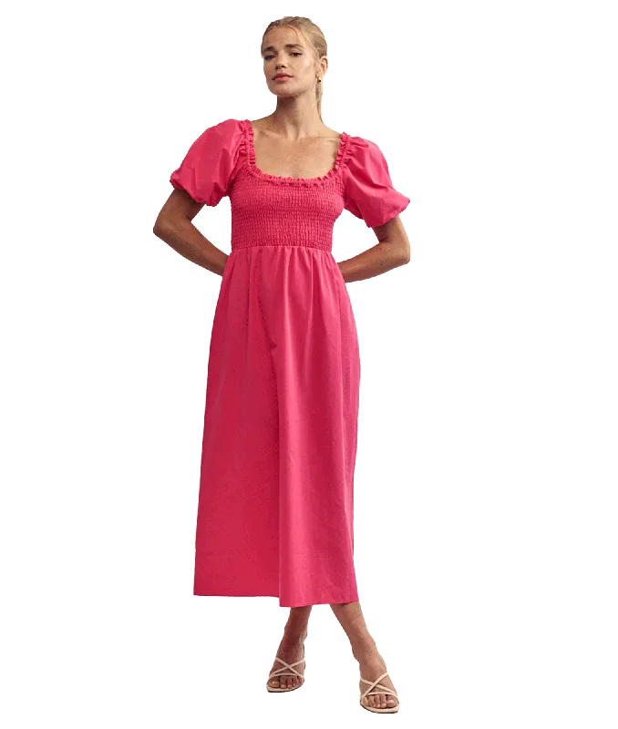 Backless Women Dress for a Sexy and Alluring Look at Evening Events Backless Women Dress for a Sexy and Alluring Look at Evening Events Puff Sleeve Beau Midi Dress - Pink Backless Women Dress for a Sexy and Alluring Look at Evening Events Backless Women Dress for a Sexy and Alluring Look at Evening Events Puff Sleeve Beau Midi Dress - Pink