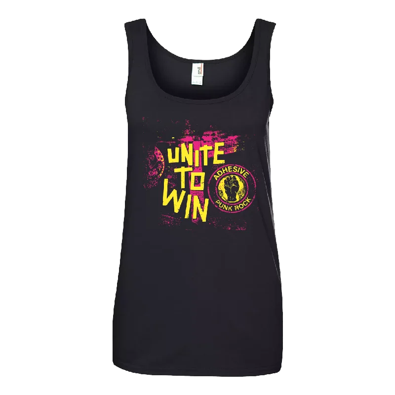 ADHESIVE - "Unite To Win" (Black) (Ladies Tank Top)