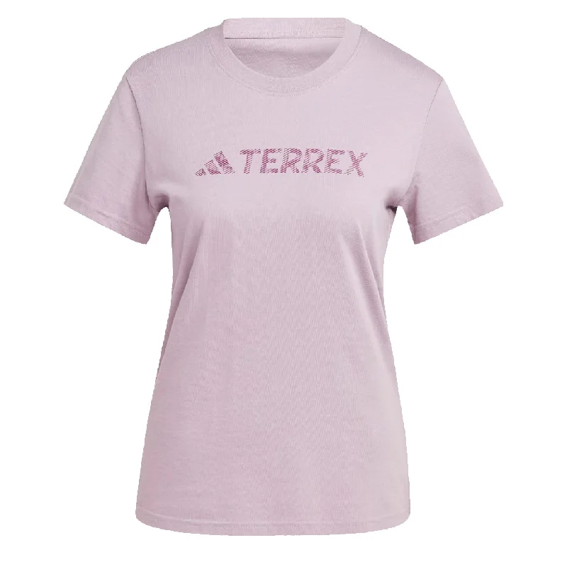 Polo shirt with a built - in bra for added supportAdidas Terrex Womens Classic Logo T-Shirt Preloved Fig Polo shirt with a built - in bra for added supportAdidas Terrex Womens Classic Logo T-Shirt Preloved Fig