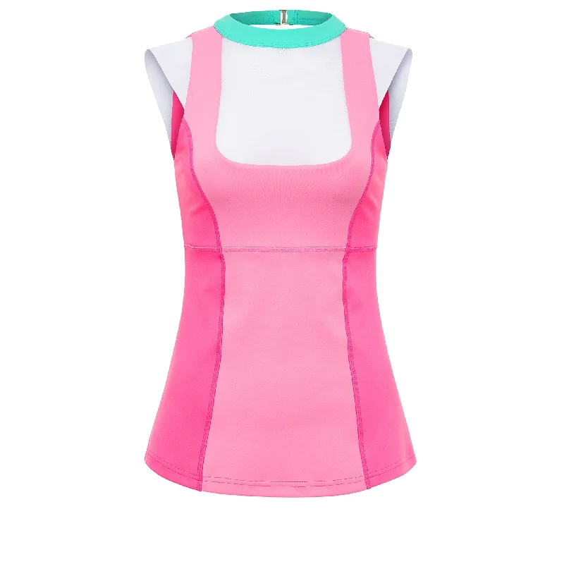 V - Neck Women's Moisture - Wicking Tank Tops for RunningAfter Midnight Princess Athletic Tank Top - Pink V - Neck Women's Moisture - Wicking Tank Tops for RunningAfter Midnight Princess Athletic Tank Top - Pink