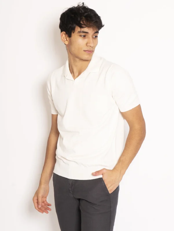Organic cotton polo shirt for eco - friendly consumersPolo con Taschino Bianco