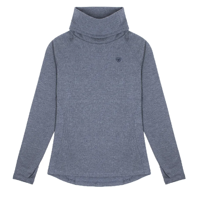 Polo shirt with a cropped length for a trendy lookAriat Womens Canny L/S Top Navy Eclipse Polo shirt with a cropped length for a trendy lookAriat Womens Canny L/S Top Navy Eclipse
