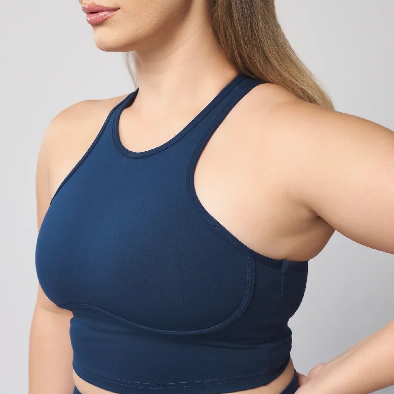 Plus Size Women's Ruffled Hem Tank Tops with Floral PrintsAspire II Tank Top - Blue
