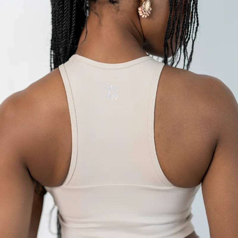 Crew Neck Women's Sustainable Tank Tops Made from Recycled MaterialsAspire II Tank Top - Cappuccino Crew Neck Women's Sustainable Tank Tops Made from Recycled MaterialsAspire II Tank Top - Cappuccino