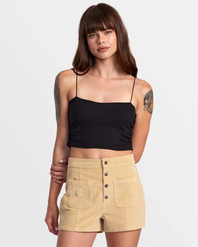 Bardot Denim Shorts - Tan