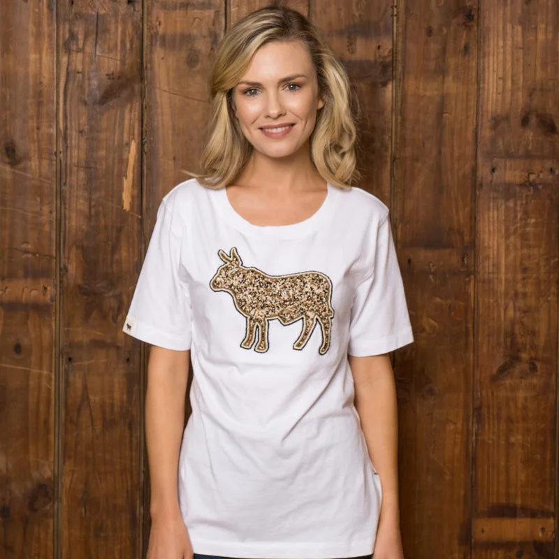 Wrinkle - resistant polo shirt for travel convenienceBeaded Luxe Nguni Regular Crew Tee Pelican Wrinkle - resistant polo shirt for travel convenienceBeaded Luxe Nguni Regular Crew Tee Pelican