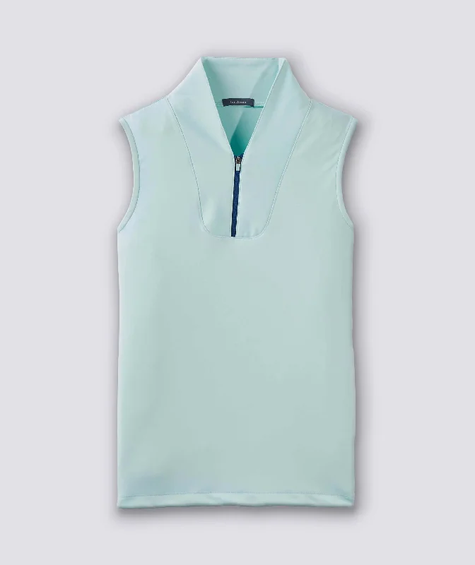 Polo shirt with thumbholes for added functionalityWomen's Breeze Sleeveless Top