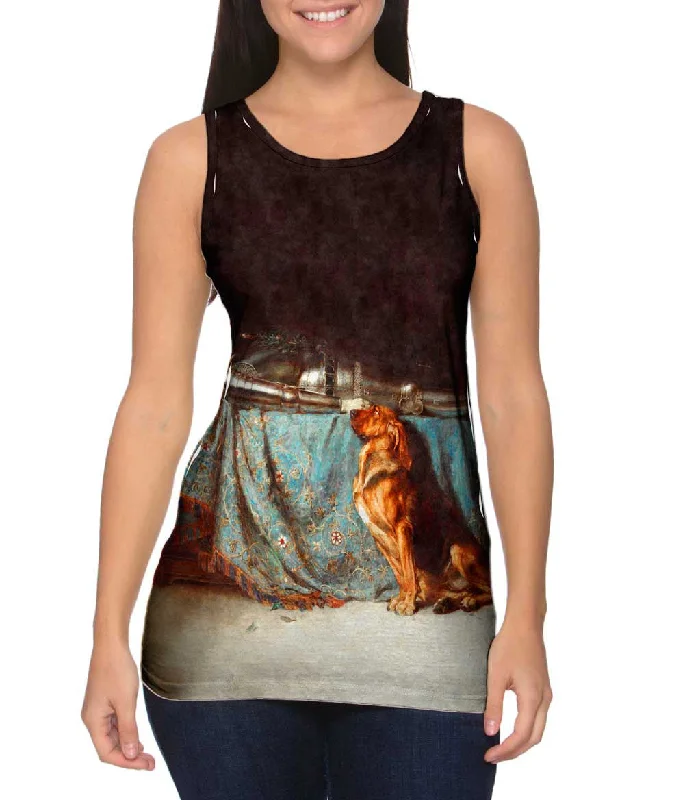 Plus Size Women's Side - Slit Tank Tops in Metallic ShadesBriton Riviere - "Requiescat" (1888) Plus Size Women's Side - Slit Tank Tops in Metallic ShadesBriton Riviere - "Requiescat" (1888)