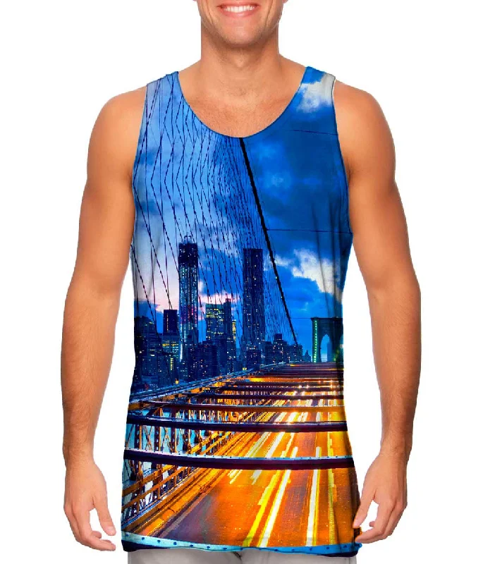 Women's Button - Down Tank Tops in Striped PatternsBrooklyn Bridge Freedom Tower