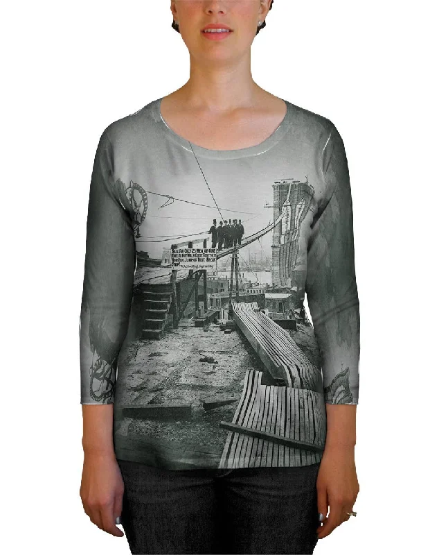 Plus Size Women's Puff - Sleeve Tank Tops in Pastel HuesBrooklyn Bridge Under Construction Plus Size Women's Puff - Sleeve Tank Tops in Pastel HuesBrooklyn Bridge Under Construction