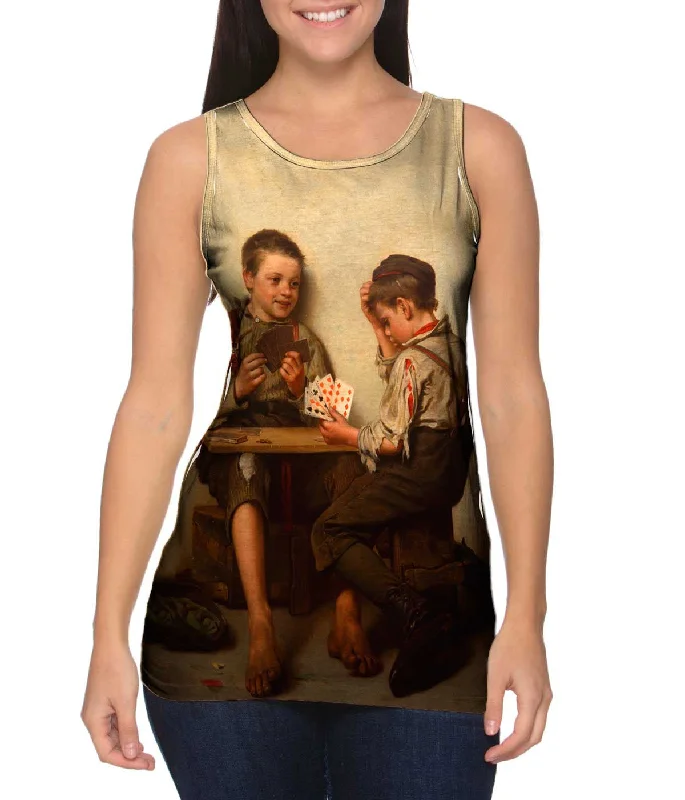 Plus Size Women's Glitter - Trimmed Tank Tops for Party NightsBrown -"Bluffing" (1885) Plus Size Women's Glitter - Trimmed Tank Tops for Party NightsBrown -"Bluffing" (1885)