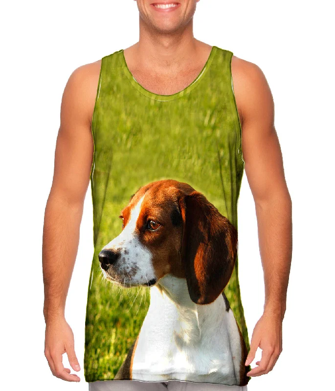 Women's Spaghetti Strap Tank Tops with Geometric PatternsBrown Eared Beagle Regal