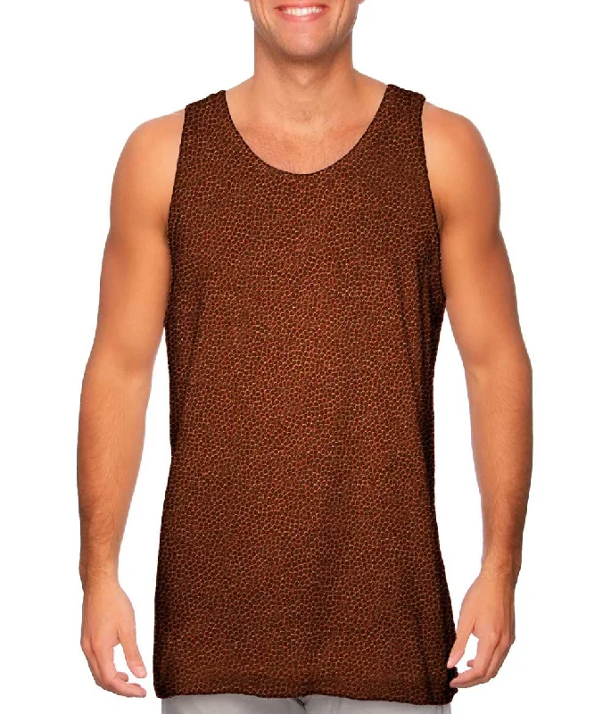 Crew Neck Women's Sustainable Tank Tops Made from Recycled MaterialsBrown Football Leather Crew Neck Women's Sustainable Tank Tops Made from Recycled MaterialsBrown Football Leather