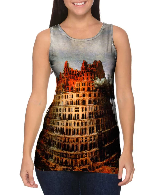 Women's Sleeveless Ribbed Tank Tops for a Trendy LookBruegel - "Babel Tower" (1563)