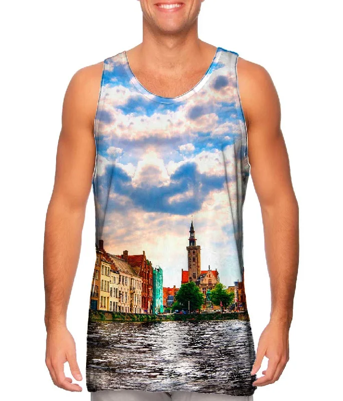 Plus Size Women's Side - Slit Tank Tops in Metallic ShadesBruges