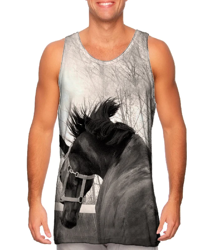 Scoop Neck Women's Linen Blend Tank Tops for SummerBucking Bronco